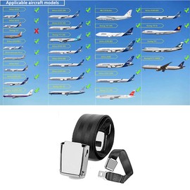 Adjustable 7-31" Airplane Seat Belt Extender - Universal Seat Belt Extender for Airplanes - FITS All Airlines in US Except Southwest 1