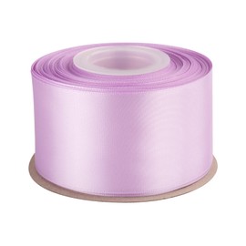 2" Inch Double Faced Satin Ribbon Lt. Orchid Solid Polyester Craft Ribbon - 25 Yards Perfect for Gift Wrapping, Crafts, Wreath, Wedding Party Ceremony Decoration, Floral Arrangement, Sewing
