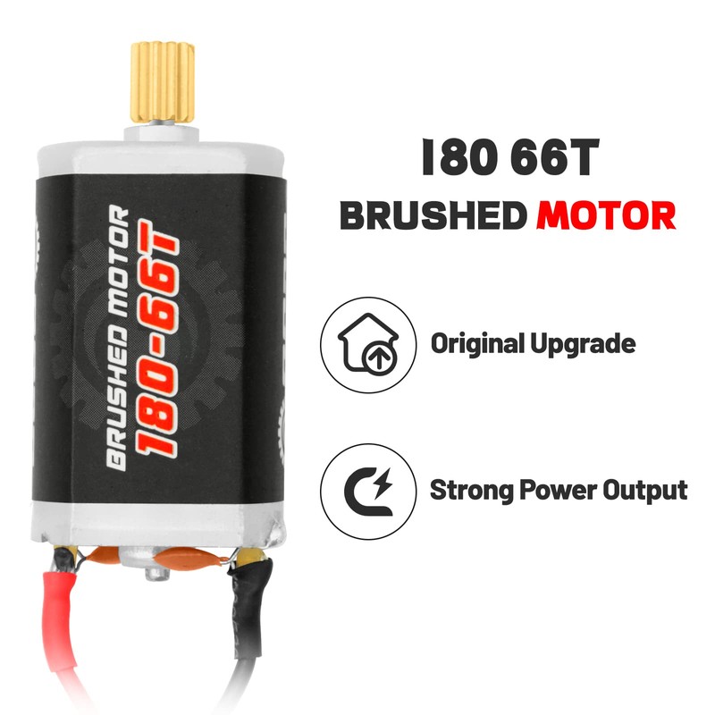 OGRC 180 Brushed 66T Motor with 11T Stainless Steel Pinion