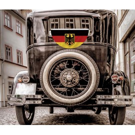 1.5x3 FT Germany Fan Bunting Flag,18x40 In German Semi Round 104D Outdoor Banner,Novel Decor for Garden Yard Window Car Boat Balcony with Brass Grommet