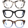 LADEESSE Readers for Women Oprah Style 3 Pack Square Oversized