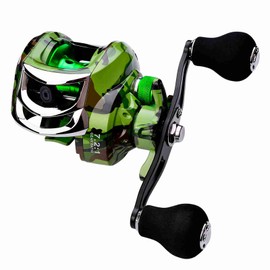 Left Hand Baitcasting Reel 18+1 BB Bearings Portable Fishing Reel with Quick Release Side Plate for Fishing Lovers