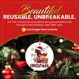 My 1st Christmas - Newborn New Baby Ornament - Christmas Oranment - Xmas Tree Decoration - Fun 2023 Christmas Ornament - 3" Round PVC Ornament - Printed in USA AAO046