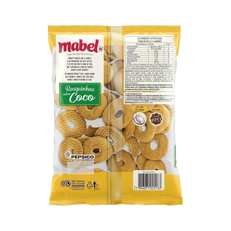 BRAZILIAN CORNER Coconut Cookies Mabel 1.32 Lb | Rosquinhas Sabor