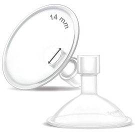 Maymom Myfit Crater Series 14 Mm Diseño De Dos Piezas Pecho Pequeño Compatible Con Extractores De Leche Medela; No Son Piezas Originales De La Bomba Medela; Reemplace Los Escudos De Medela; Ajuste Conector