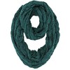 Green Winter Bubble Knit Infinity Circle Scarf