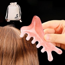 Scalp Face Massage Hair Comb Gua Sha Full Body Tool Pink Large Massage Tool 2ea