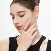 HOSICRON Gold Stackable Rings for Women Non Tarnish, 18k Gold