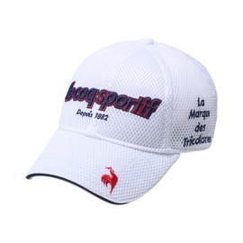 Cox Sportif LG5SCP12M Men's Cap, Double Raschel, Breathable, Logo Design, Cooling, WH00 (white)