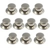 Aqualoach Pin Badge Catch Clasp Flat Head One-Touch Anti-Lost (Silver)