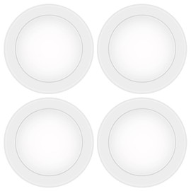 4 Pack 6 Inch LED Disk Light, Dimmable Flush Mount Ceiling Lights, Daylight 5000K, 15W 1100LM, CRI 90+, Low Profile Surface Mount Ceiling Disc Light, Wet Rated, Installs into Junction Box, ETL & FCC