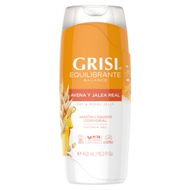 GRISI Shower Gel  Jabón líquido para cuerpo  jabón corporal de Avena y jalea real shampoo corporal  con extracto de avena  limpia hidrata y suaviza
