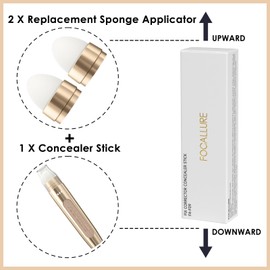 FOCALLURE FIX CORRECTOR Concealer Stick, Full Coverage Concealer Makeup, Color Corrector for Dark Circles, Including Replaceable Applicator, PK03 DONUT