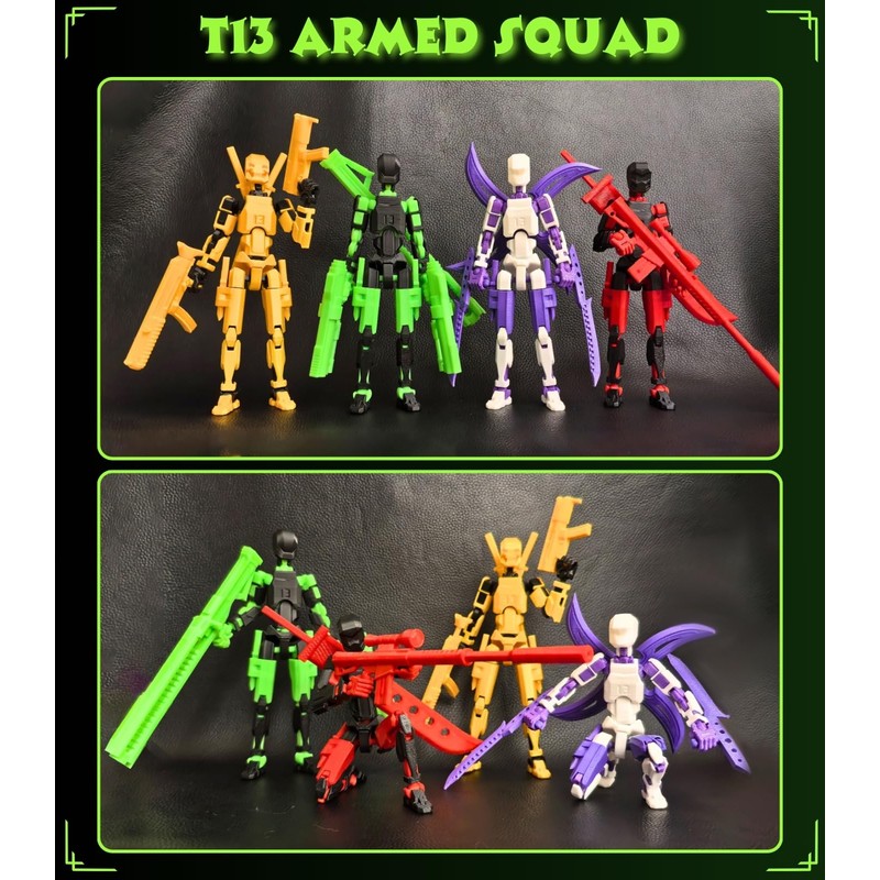 7.1" T13 Action Figure for Kids,3D Printed Titan 13 Figure