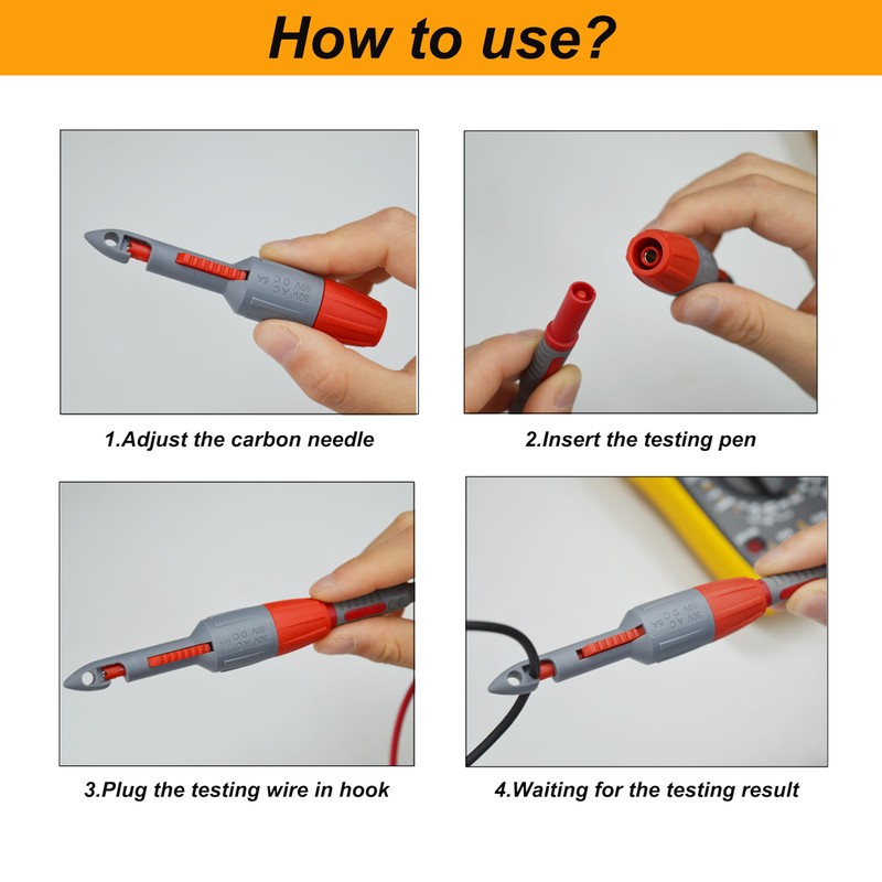 ZIBOO ZB81 Insulation Piercing Clip Set, Banana Plug Connections,Wire Piercing,