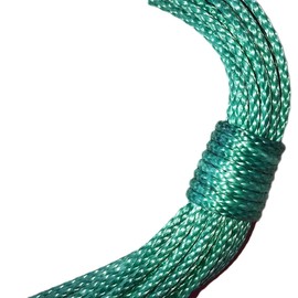 CBKnot 7/64in 100', 200' or 300' Hanks Coated Blue, Green, Black, Silver, Orange, Red or Yellow dyneema Fiber 1400 lb. Approx tensile Strength (200 ft. Hank, Green)