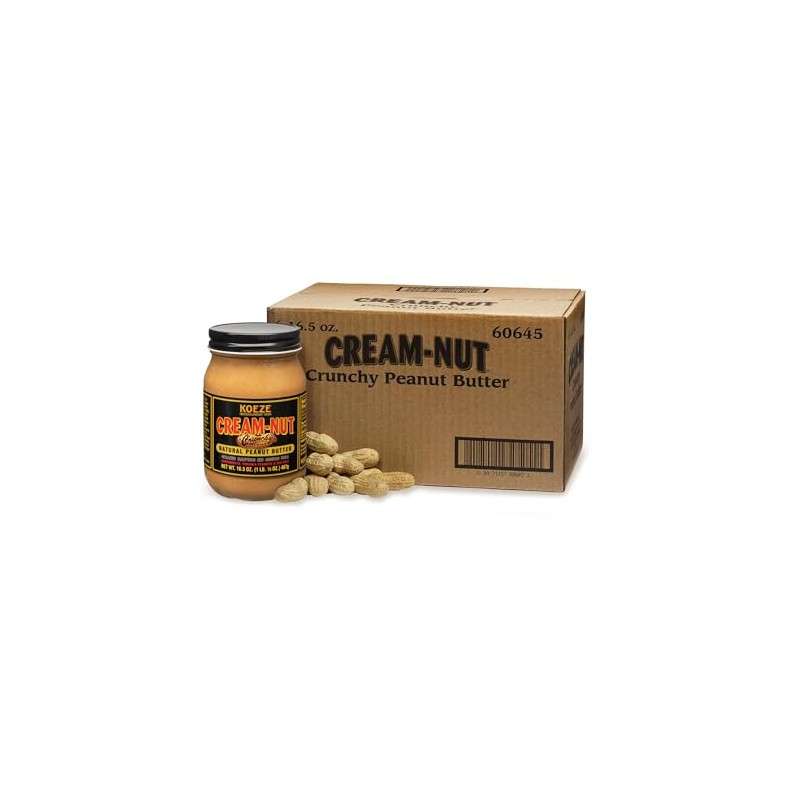 Case of Cream Nut Crunchy Peanut Butter - (6 Jars)