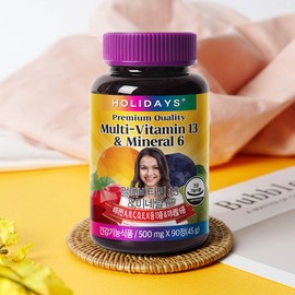 Holidays Multivitamin 13 & Mineral 6 90 tablets, 4 bottles (12 months supply) / 홀리데이즈 멀티비타민13앤미네랄6 90정 4병 (12개월분)