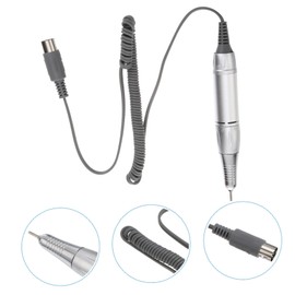 Mikinona Professional Nail Drill Handpiece for Electric Nail Machines Silver White Low Noise Vibration Durable Material Comfortable Grip for Manicure Pedicure