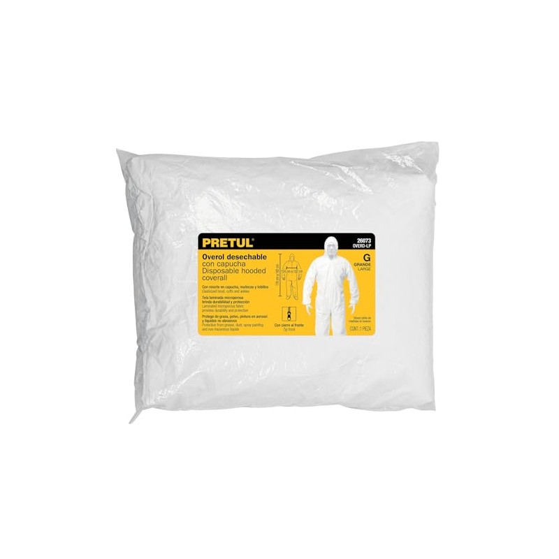 Pretul OVERD-LP, Overol desechable, talla G resorte ajustable
