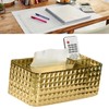 Paper Holder, Golden Diamond Tissue Box Holder with Transparent Rectangular