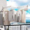 LIENAHU Drying Rack, Wall Mounted Clothes Rack, Aluminum, 220lbs Capacity,