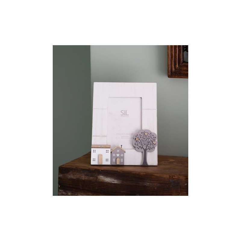 Wooden Houses Shabby Chic Single Photo Frame 4x6