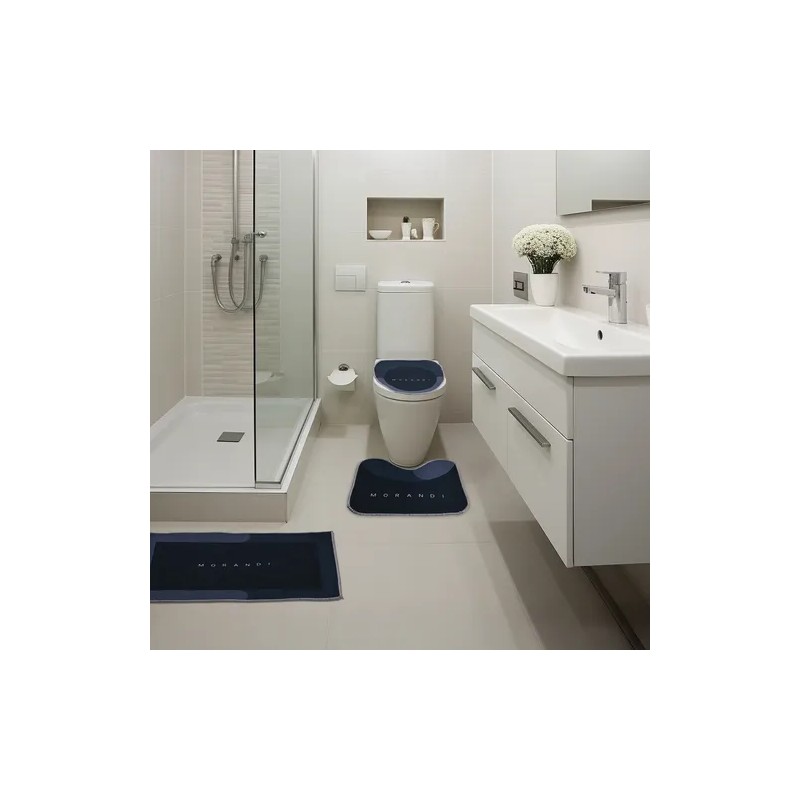 3pz Tapete Baño Ultra Suave Alfombra Antidesliz Absorbente