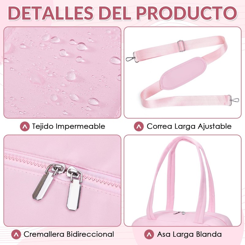 Bolsa Deportiva Mujer Impermeable, 2 PCS Maleta Deportiva Mujer 24L