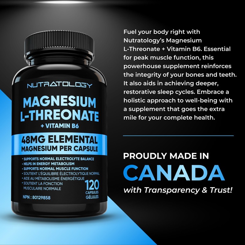 Magnesium L-Threonate + Vitamin B6 - Formulated To Help Support