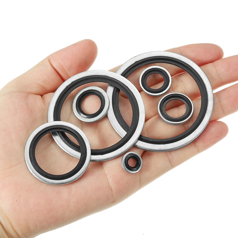 PATIKIL M18 Self-Centered Bonded Sealing Gasket, 20Pcs NBR Metal Bonded