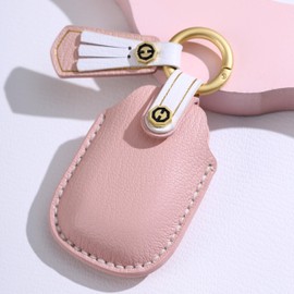 [smasol] Dull Color Subaru Cross-Trek Key Cover Forester Revogue Impreza Key Case Genuine Leather 3 Buttons Men's Women's Subaru Levorg Forester Key Case (Women's, Dull Pink), Genuine Leather Ladies /