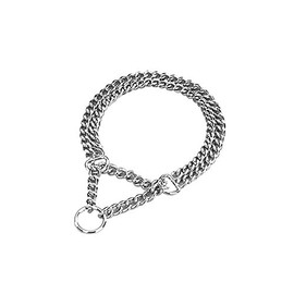 Nobby Double Row Chrome Dog Choke Chain