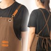 EWIZ Cotton Canvas Apron with 4 Pockets and Adjustable Cross