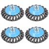 4 Pack Twist Knot Wire Brush/Wheel 115mm for Angle Grinder