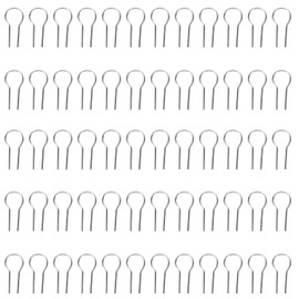 100pcs High Temperature Nichrome Wire Jump Rings, R-Shaped Hanging Burning Needle Flexible Clay Hooks for Kiln Ceramic Fused Glass Supplies for DIY Pendant Bead Ornaments