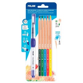 MILAN BWM10401 – Set with Water Brush and 5 Watercolour Pencils