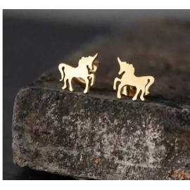 Unbranded Unicorn Earrings Mini STUDS Stainless Steel Dungeons & Dragons Fantasy KIDS