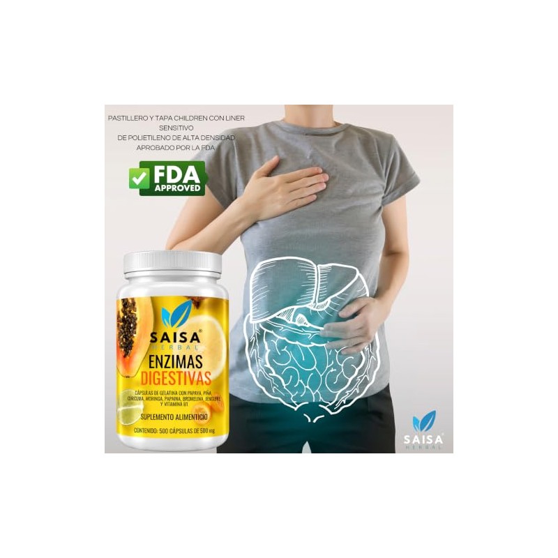 Enzimas Digestivas Cápsulas Mezcla ideal | Suplemento Premium para Mejor