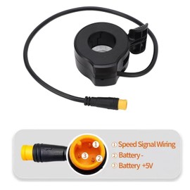 equlup 130X Thumb Throttle, 3Pin Speed Control Accessories Plastic Finger Throttle Accelerator with Water Proof Connector for Electric Scooter