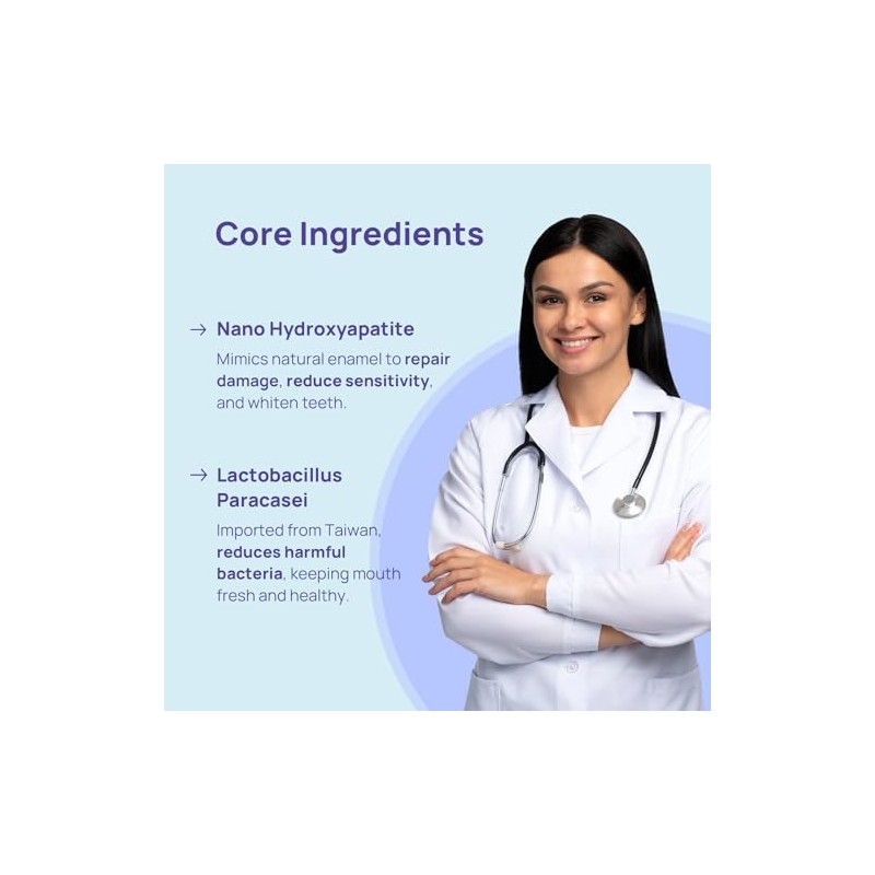 Purple Toothpaste Tablets with Nano Hydroxyapatite - Fresh Breath