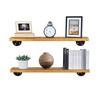 TEN49 Industrial Wood Shelf - 24" Special Walnut Rustic Wooden