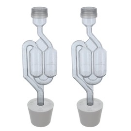 Home Brew Ohio Twin Bubble Airlock with 6.5 Rubber Stopper (Set of 2)