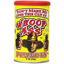 Ass Kickin' Whoop Ass Peanuts, 6-Ounce Cans (Pack of 6)