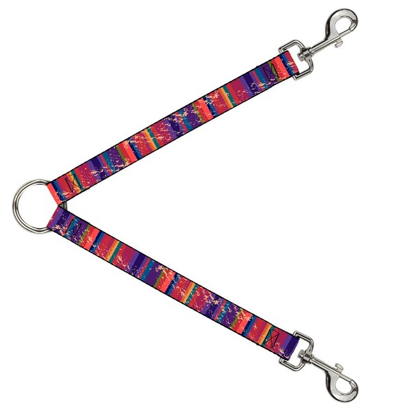 Dog Leash Splitter Lines Weathered Reds Purples 1 Foot Long
