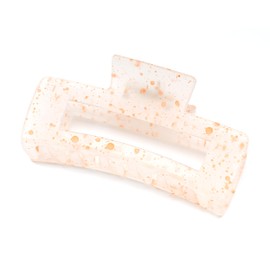 QinGoo Large Orange Hair Clip, Hair Clip, Square, Hair Clip, Adult, Hair Accessory, Stylish, Cute, Popular, Korean, Women's, 1 Piece (4.1 x 2.0 inches (10.5 x 5 cm), Orange