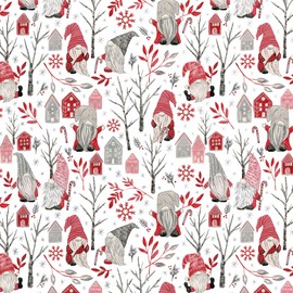 Jillson Roberts Bulk Christmas Gift Wrap, Cozy Gnomes, Quarter Ream 208 feet x 24 inches