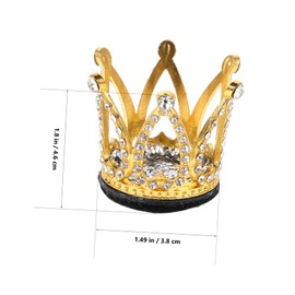 Mikinona Decorative Crown Mini Bike Accessories Motorcycle Accessories Motorcycle Helmets Mini Crown Decoration Women Ornaments Crown Decorations Plastic Golden