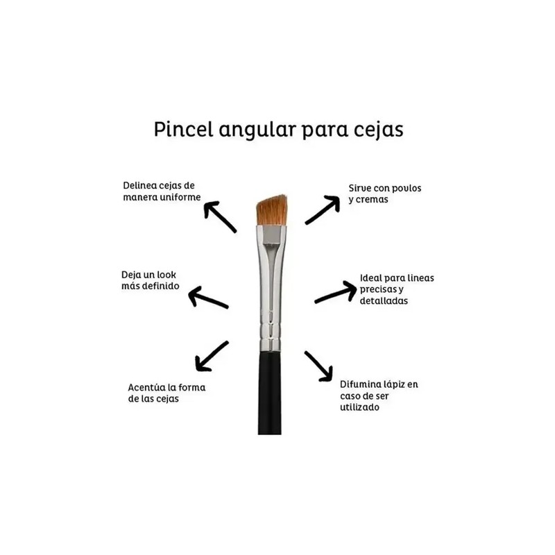 Brocha Doble Para Ceja Cepillo Pestañas 2 Cabezas Maquillaje