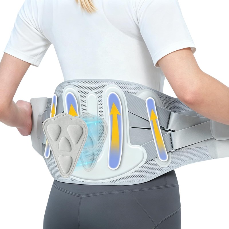 Faja Lumbar Ajustable para Hombres y Mujeres, Transpirables (Medium)